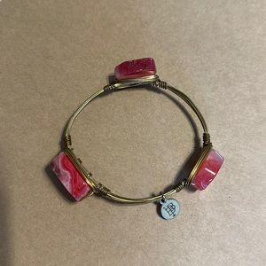Bourbon and bowties bracelet. Gently used. Pink and gold.